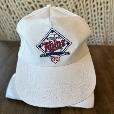 VINTAGE Minnesota Twins Hat Cap Snapback White Replay World Series Logo MLB