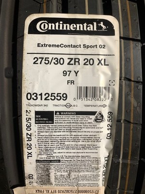 2 Take Off 275 30 20 (97Y) Continental Extreme Contact Sport 02 Summer Tires