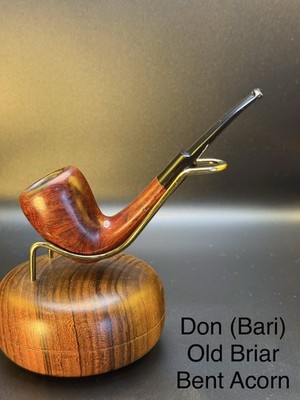 Vintage Don (Bari) Old Briar Bent Acorn Tobacco Pipe