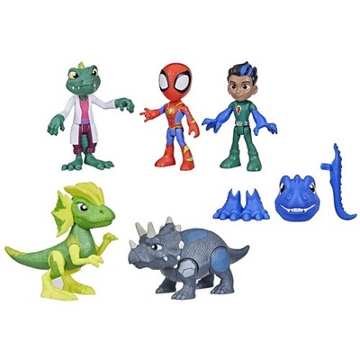 Marvel Spidey and His Amazing Friends Dino-Webs Adventure Pack, 4  (10 cm) Toys