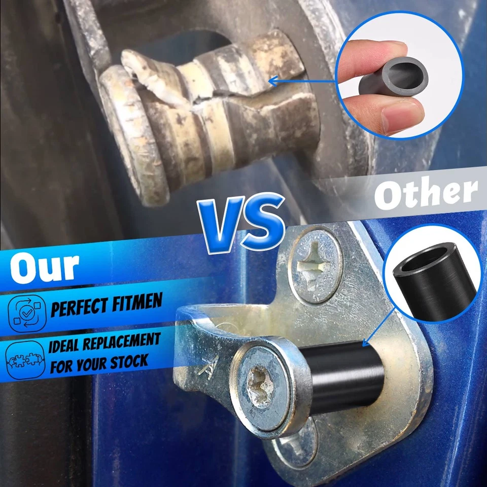 4PCS Black 1/2'' Door Striker Bushing Tube Pipe For Ford Mustang 1983-1993 US Foto 2 de 4