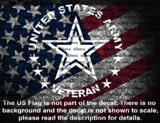 Round US Army Veteran Cut Vinyl Decal Sticker Made in the USA US Seller