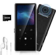 128GB MP3 Player with Bluetooth 5.2, Music Player with Built-in HD Speaker, F...