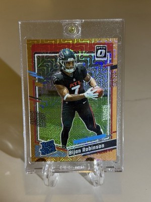 2023 Panini Donruss Optic -Rated Rookie Bijan Robinson #206 Bronze Mojo Prizm/35