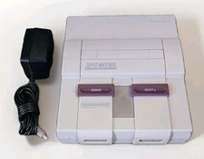 Super Nintendo Console Snes - Console + Power Supply Only SNS-001 OEM Tested