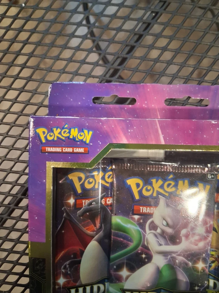 Lote de 2 cajas de colección Hidden Fates Mew And Mewtwo Pin selladas Pokemon Foto 4 de 4