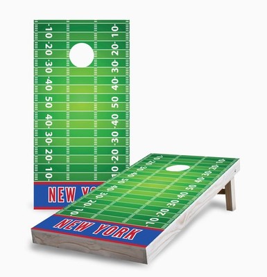 Football Cornhole Set Skips Garage New York 2x4 Boards Portable Game