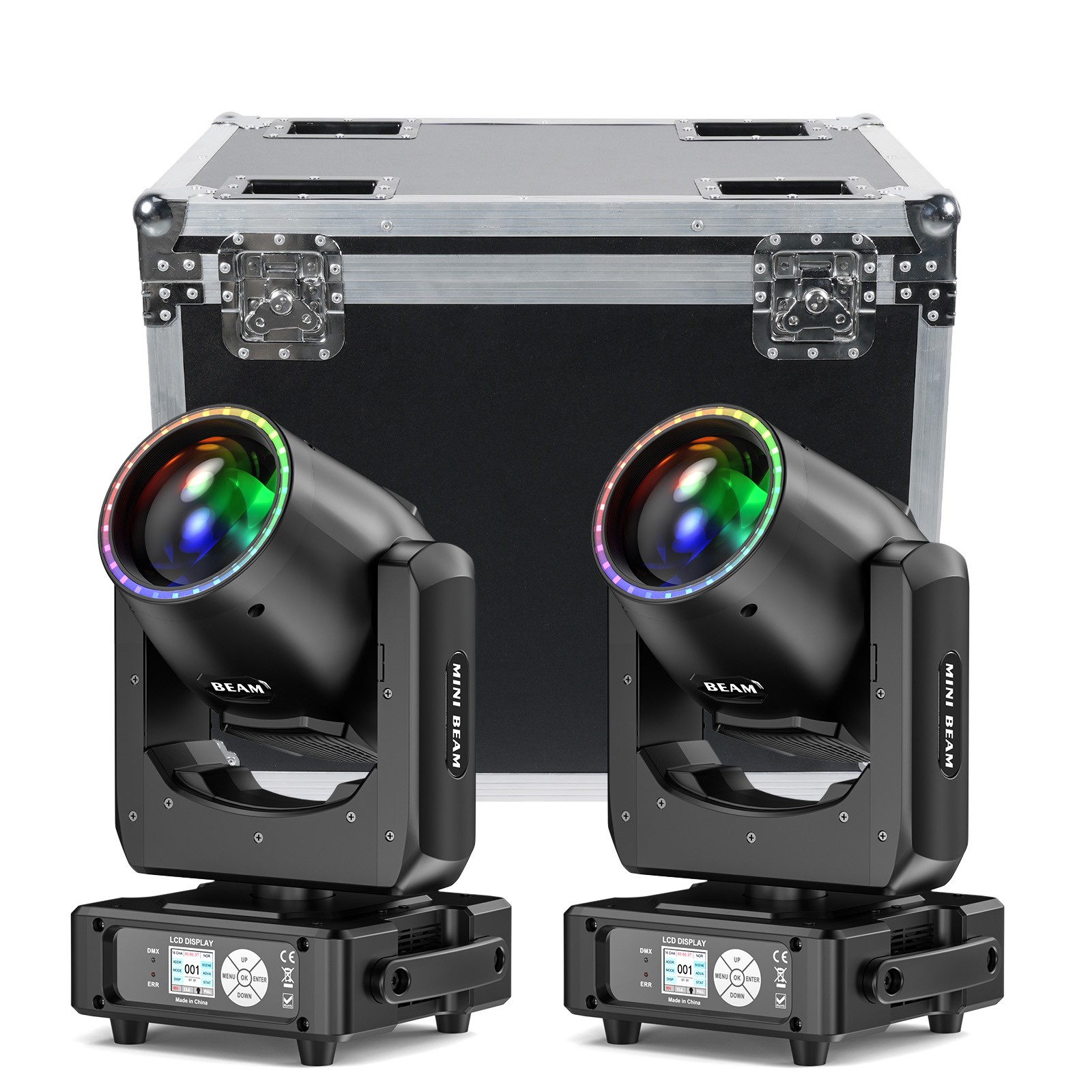230W 7R Beam Moving Head Light 48 Prism Gobo RGBW dj Disco Stage Light with Case