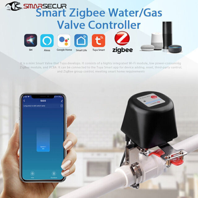 Tuya ZigBee 3.0 Smart Gas Water Valve Controller SmartThings APP Remote Control