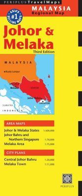 Johor and Melaka Travel Map Third Edition by Periplus Periplus Editors (2013,...