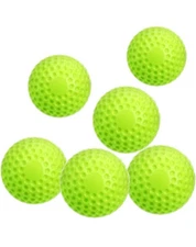 Dimpled Baseballs 9 Inches Sting Free Pitching Machine Baseballs Green 6 Pack