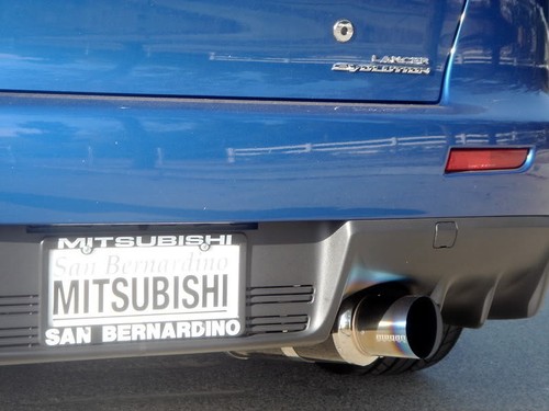MEGAN M-Spec II CARBON 4" BURN TIP TURBO EXHAUST MUFFLER 2.9" inlet w/ Silencer - Picture 2 of 3