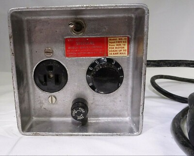 Lutron Electronics Speedial Motor Speed Control Model MK-10 CA