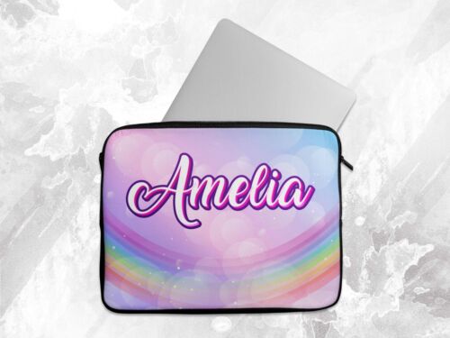 Personalised Any Name Unicorn Laptop Case Sleeve Tablet Bag Chromebook Gift 3 - Picture 1 of 4