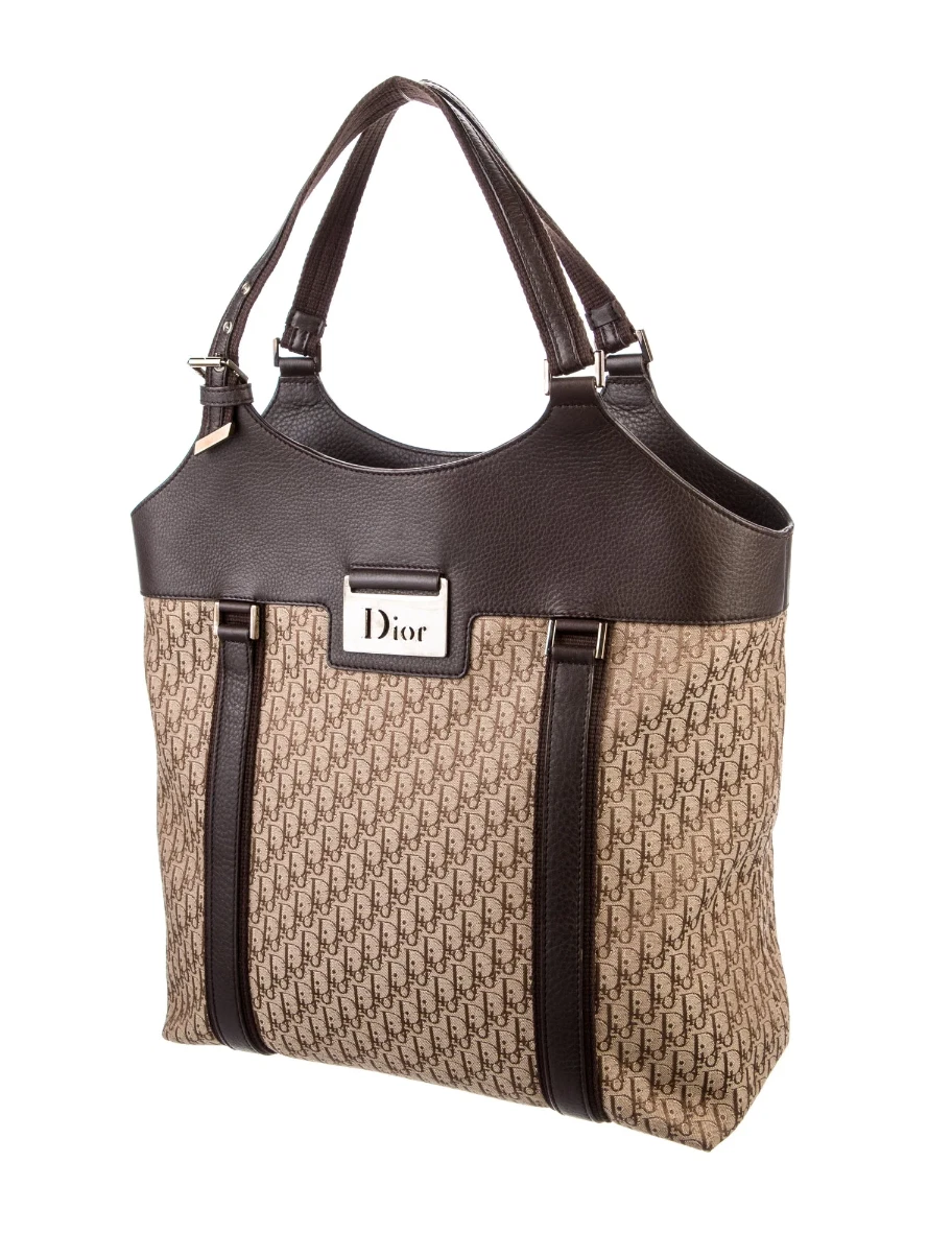 Authentique sac fourre tout Christian Dior Diorissimo poignée supérieure toile marron EXCELLENT état