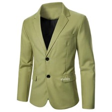 Solid Color Patterned Pocket Single Button Casual Nightclub Dinner Men's Wear