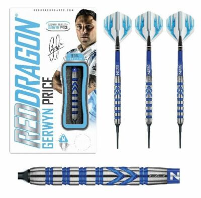 Red Dragon Darts - Gerwyn Iceman Price 90% Tungsten 22g (Soft Dart) 3 Dartpfeile