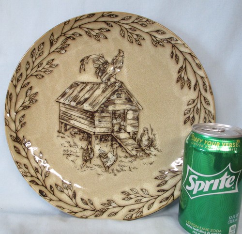 Pfaltzgraff Farmhouse Rooster Dinner Plate 10 5/8" set of 4 - Picture 2 of 6