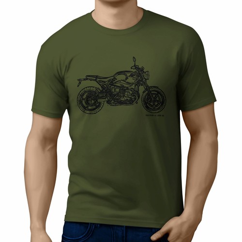 Camiseta para ventilador de motocicleta JL Illustration for a BMW RnineT Pure 2017 - Imagen 4 de 24