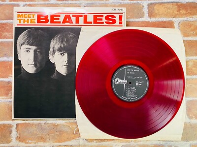 MEET THE BEATLES JAPAN ORIGINAL FIRST ODEON OR7041 RED WAX Tested
