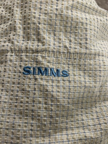 Simms Shirt Herren XXL Cor3 kariert Seersucker kariert Knopfleiste Camp SS - Bild 6 von 6