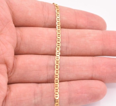 2,7 mm Mariner Anker Gliederkette Armband echt massiv 10 Karat Gelbgold