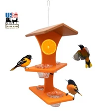 2 STORY ORIOLE FEEDER - Double Decker Eco Friendly Weatherproof Poly Amish USA