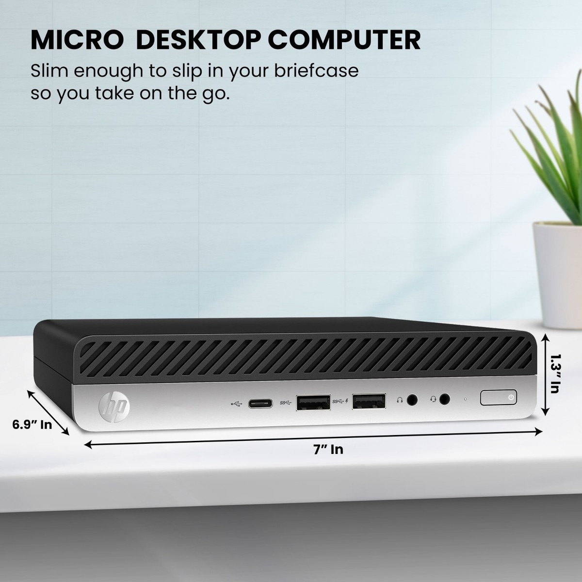 HP Desktop Mini PC Intel i5-7th 32GB 2TB SSD 24