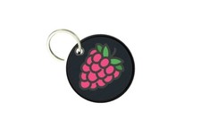 Keychain round printed double-sided raspberry