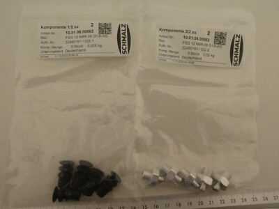 5 Stück Schmalz Saugdüsen FSG 12 NBR-55 G1/8-AG  (24-4-22-17)