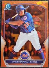 2023 Bowman Draft Sapphire Daiverson Gutierrez Orange Refractor /25 #BDC-127