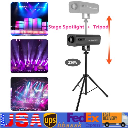 230W 6 Color LED Spotlight Follow Stage Light Disco DJ Show Party Lighting DMX