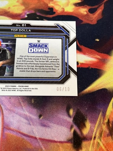 2023 TOP DOLLA (WWE) PRIZM DISCO GOLD /10 - Picture 8 of 8
