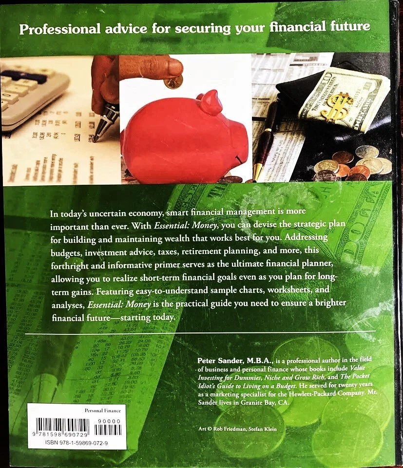 Essential Money by Peter Sander , M.B.A.  NEW! Stocks, Personal Finances, Taxes - Image 2 of 2
