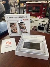 FRAMEO 5 Inch Smart WiFi Acrylic Digital Photo Frame IPS LCD Touch Screen, Au...