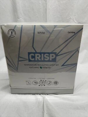 Protect A Bed California Cal ￼King White Crisp Sheet Set Tencel