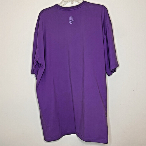 MISKEEN ORIGINALS VINTAGE Y2K HIPSHOP MEN'S SIZE XL PURPLE SHORT SLEEVE SHIRT - Picture 2 of 6