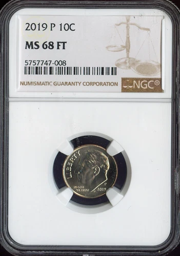 2019 P Roosevelt Dime NGC MS68 FT QUALITY✔️