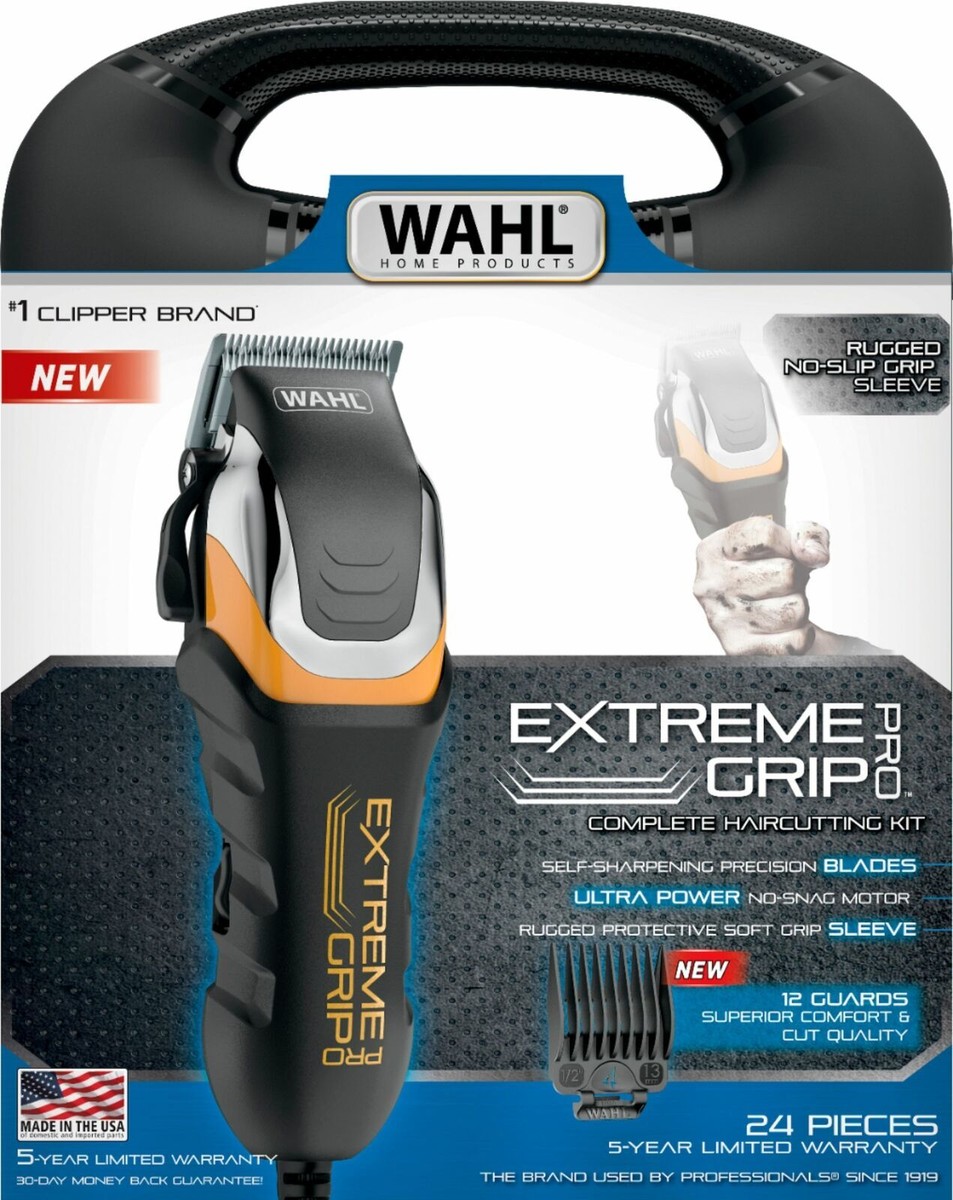 Wahl 79465-300 Extreme Grip Pro Hair Clippers Cutting Kit +