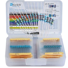 17 Values 1% Resistor Kit Assortment, 0 Ohm-1M Ohm (Pack of 525) RoHS Compliant