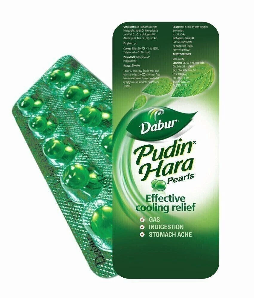 200 Pills Dabur Pudin Hara Effective Quick Relief Gas Acidity Indigestion