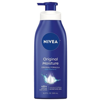 Nivea Body Lotion Original Daily Moisture Vitamin E Dry Skin 16.9 oz Pack of 3