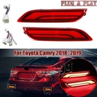 For Toyota Camry 2018-2021 Red LED Bumper Brake Lights w/ Sequential Turn Signal