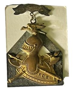 Antique 1874 Knights of Pythias Coin  Silver Badge Pin, Fraternal, Gold