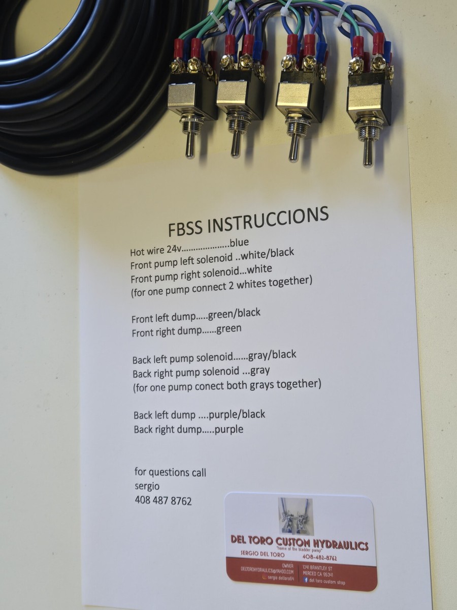 LOWRIDER HYDRAULICS /AIR RIDE SUSPENSION PREWIRED SWITCHES