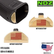 NDZ Brass Weighted Grip Insert Slug Plug for Glock Gen 4/5 17 19 22 23 34 45 Red