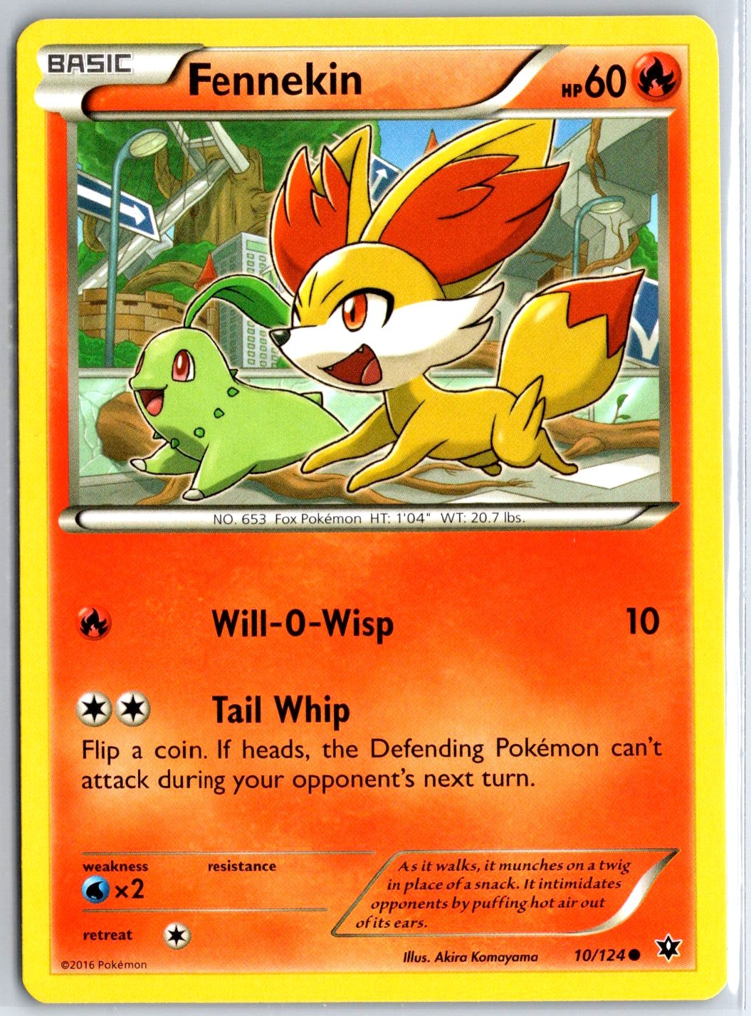 Fennekin (10) 10/124 -XY - Fates Collide Common NM