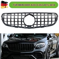 K&uuml;hlergrill Schwarz f&uuml;r Mercedes GLC X253 C253 2015-2019 +Sport-Panamericana GT