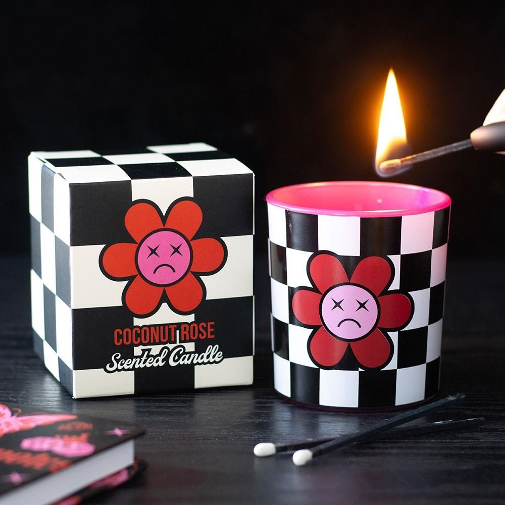 Retro Flower Coconut Rose Scented Jar Candle - In Presentation Box