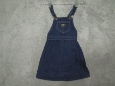 Vintage OshKosh B'Gosh Denim Jumper Dress Girls Size 5 USA Made 100 Cotton